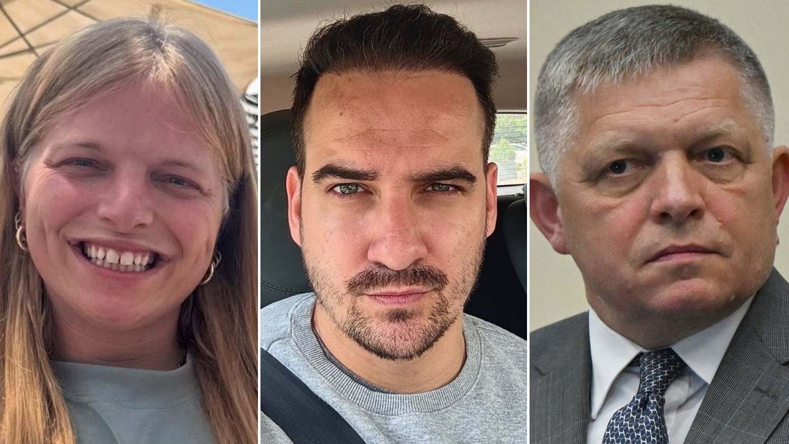 Gwen McMullen, Jakub Petraník a Robert Fico.