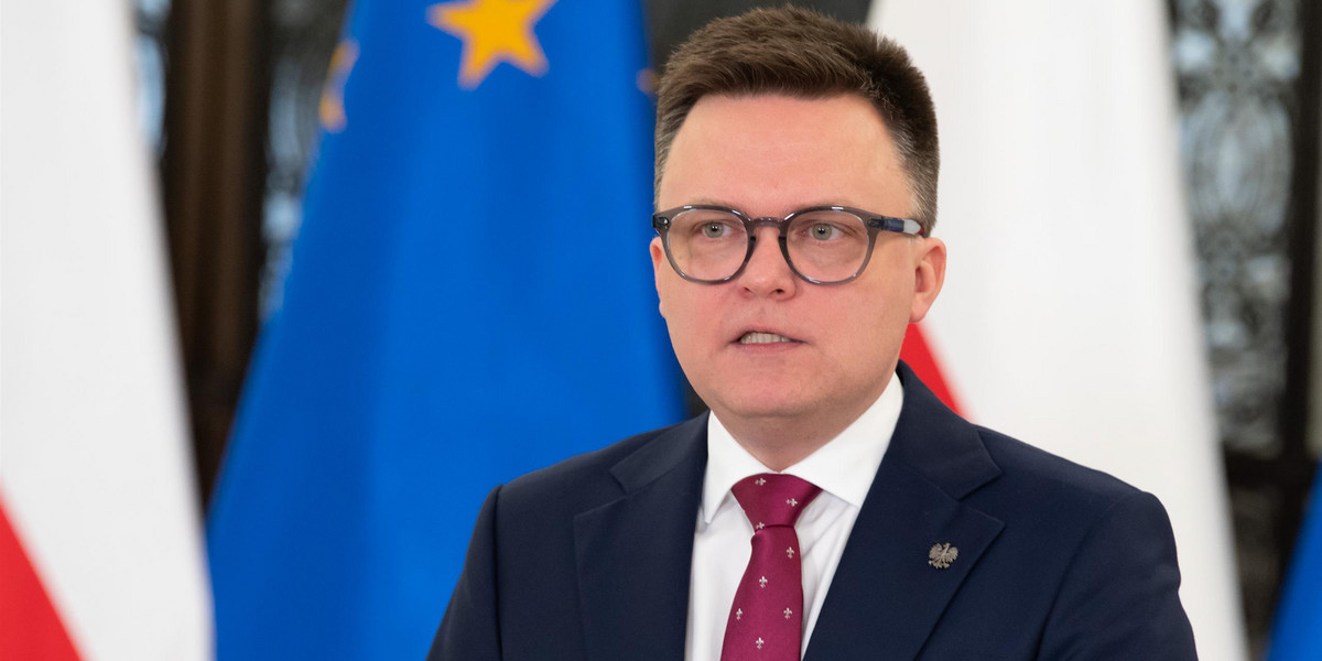 Marszałek Sejmu Szymon Hołownia. 
