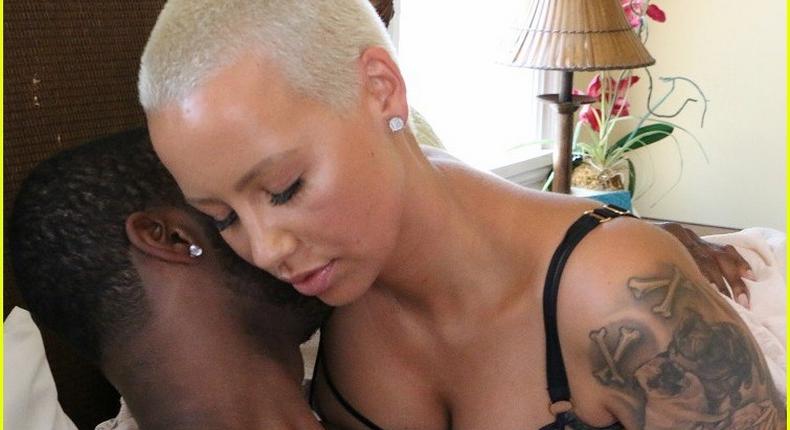 Amber Rose strips for new movie