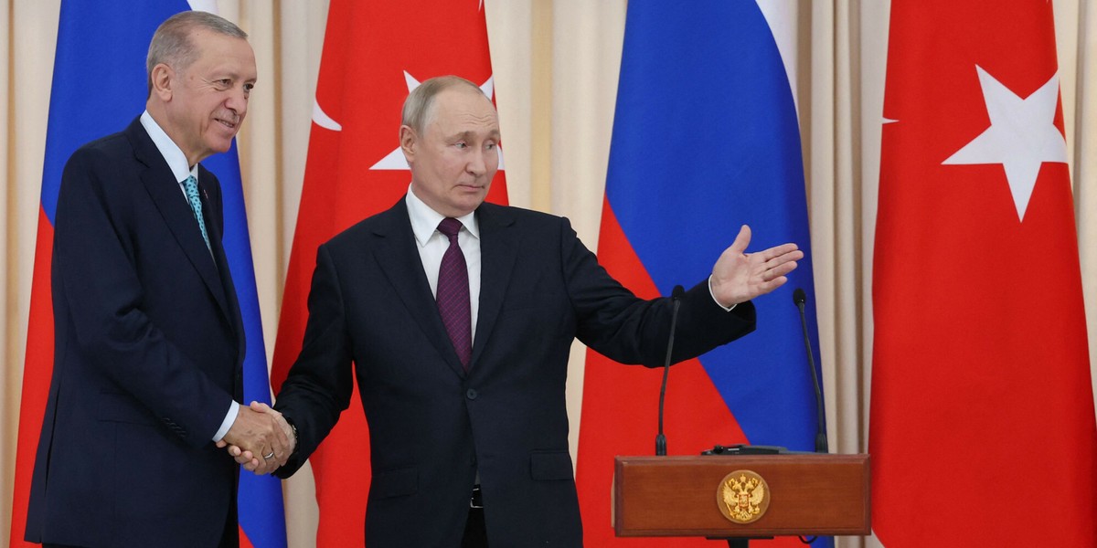 Recep Erdogan i Władimir Putin, 4 września 2023 r.