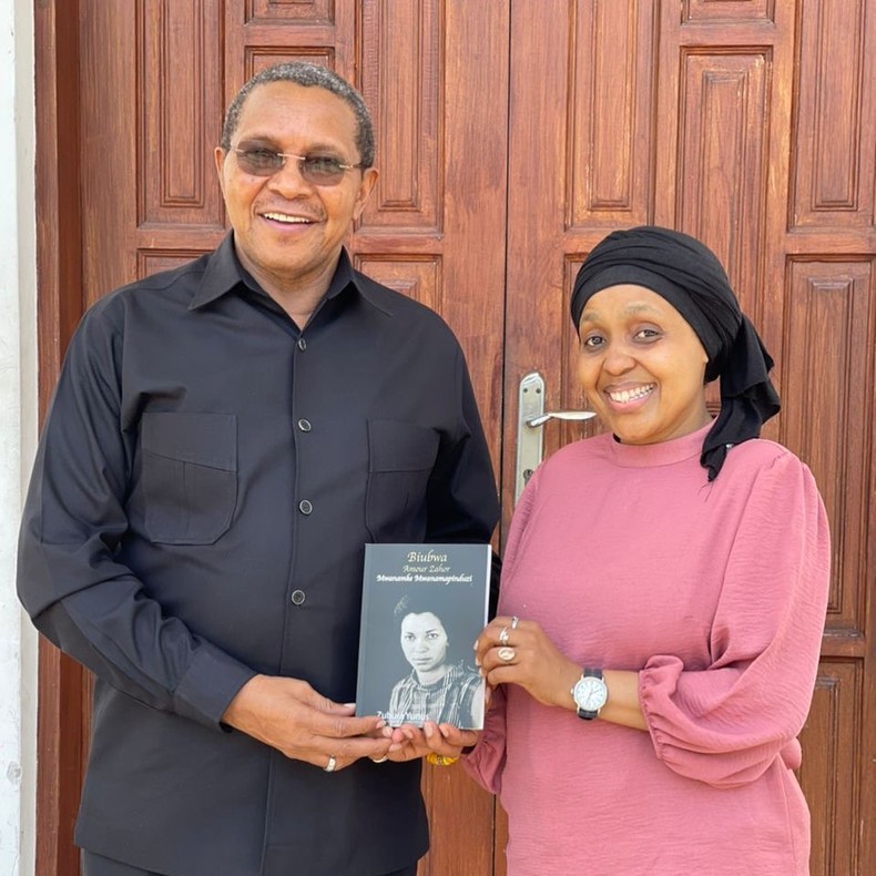 BBC Swahili News Anchor Zuhura Yunus and Former Tanzania President Jakaya Kikwete, 