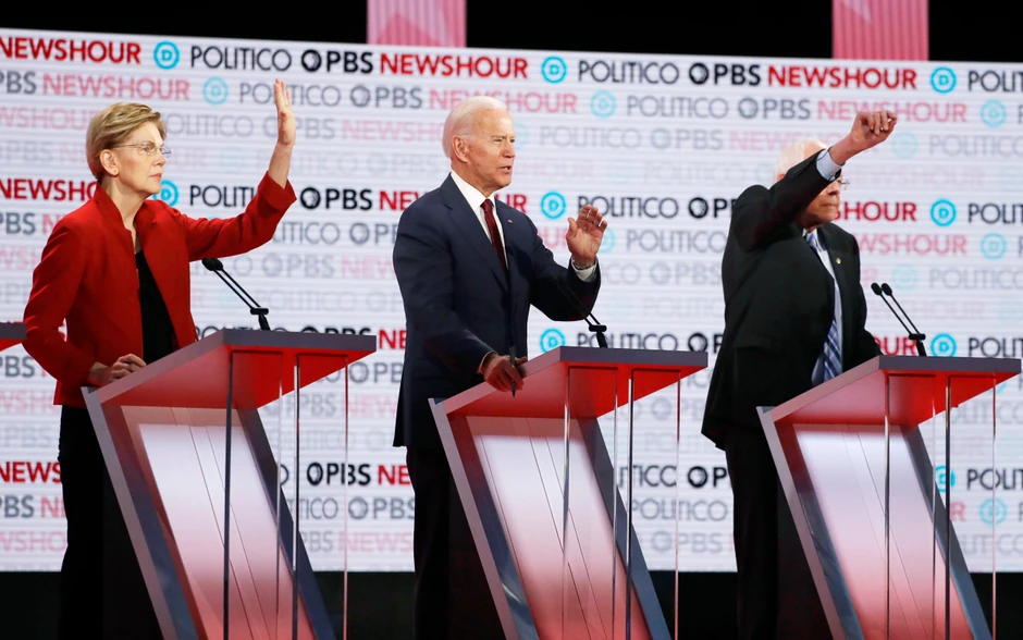 Elizabet Voren, Džo Bajden i Berni Sanders