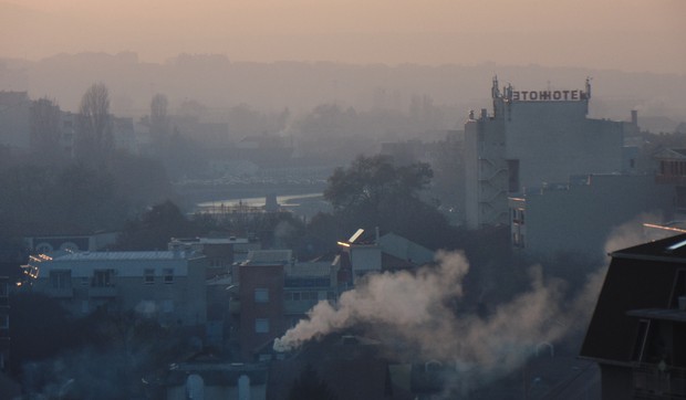 Zagađenje vazduha, smog, ilustracija
