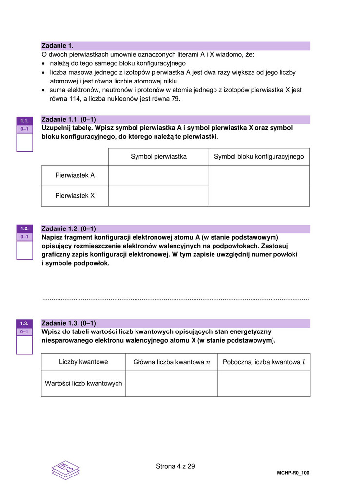 Matura 2023 - chemia rozszerzona - arkusze