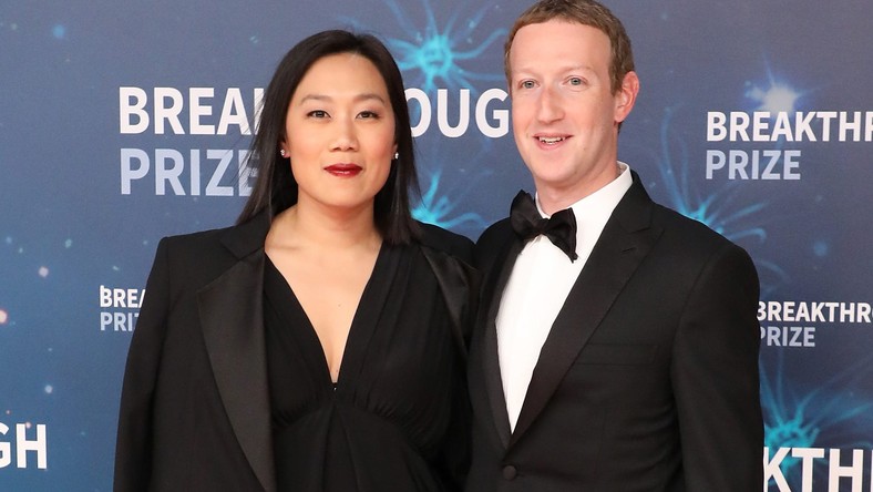 Priscilla Chan, left, and Mark Zuckerberg.
