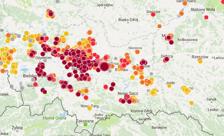 Przekroczone normy smogu na południu Polski