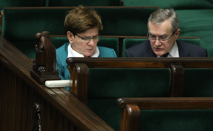 Premier Beata Szydło i wicepremier, minister kultury Piotr Gliński