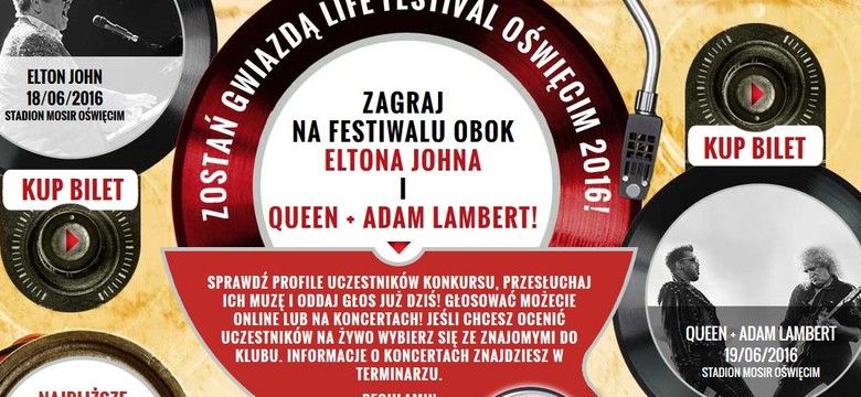 Life Festival Oświęcim: Trwa drugi etap konkursu Life On Stage. Kto zagra przed Queen?