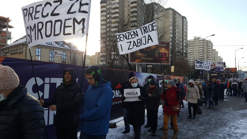 Protest na Woli Warszawa. Materiały prasowe 2