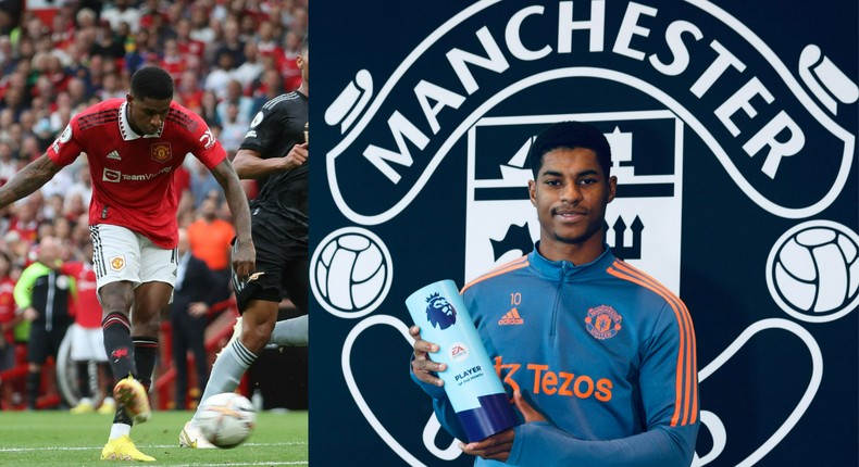 Rashford finished top of a six-man shortlist that included Pierre-Emile Hojbjerg, Alex Iwobi, Jacob Ramsey, Philip Billing, and Kevin De Bruyne, 