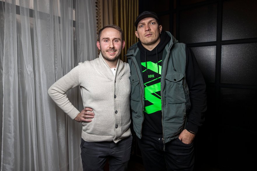 Ołeksandr Usyk i Przemysław Osiak podczas specjalnego wywiadu dla Przeglądu Sportowego Onet