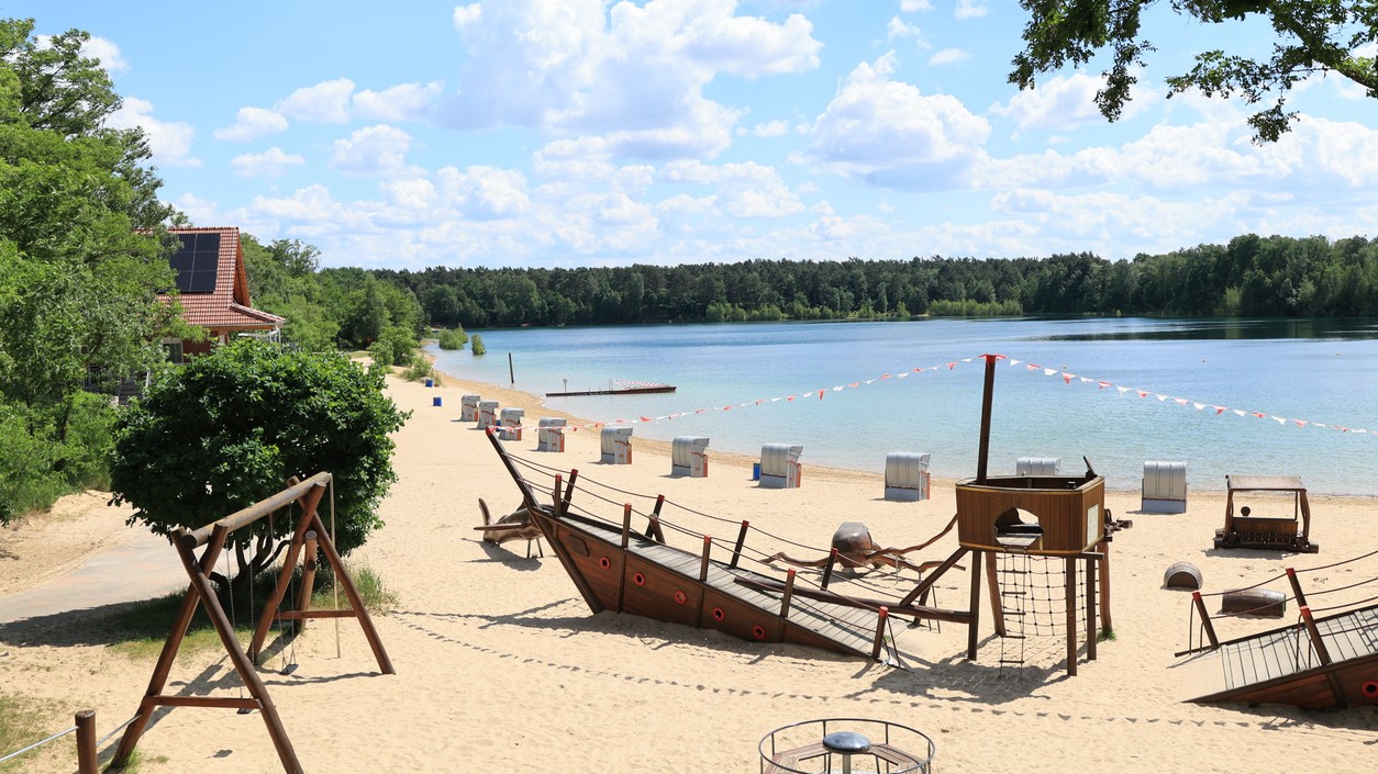 Bez nemčiny sa v jazere Heidesee nikto neokúpe.