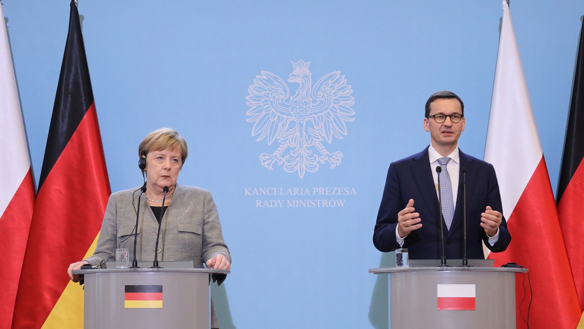 Mateusz Morawiecki i Angela Merkel wystąpili na konferencji prasowej