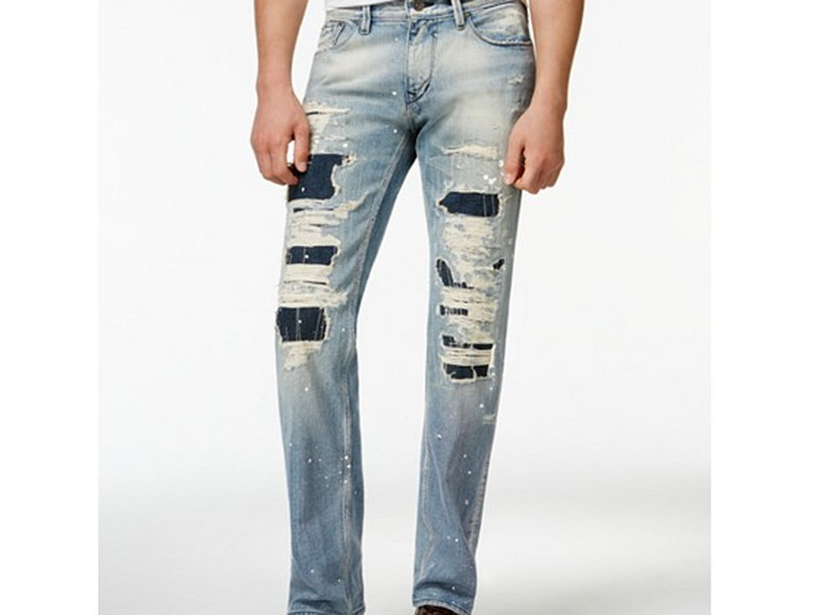 Destroyed jeans.