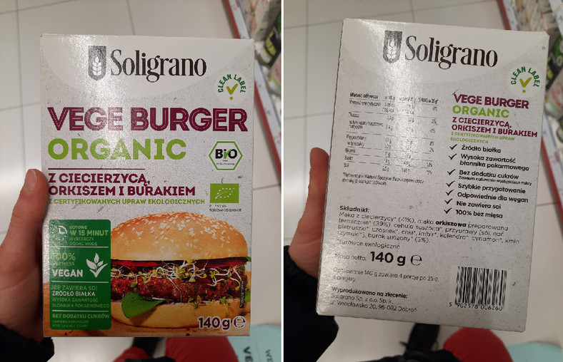 Organiczny wege burger