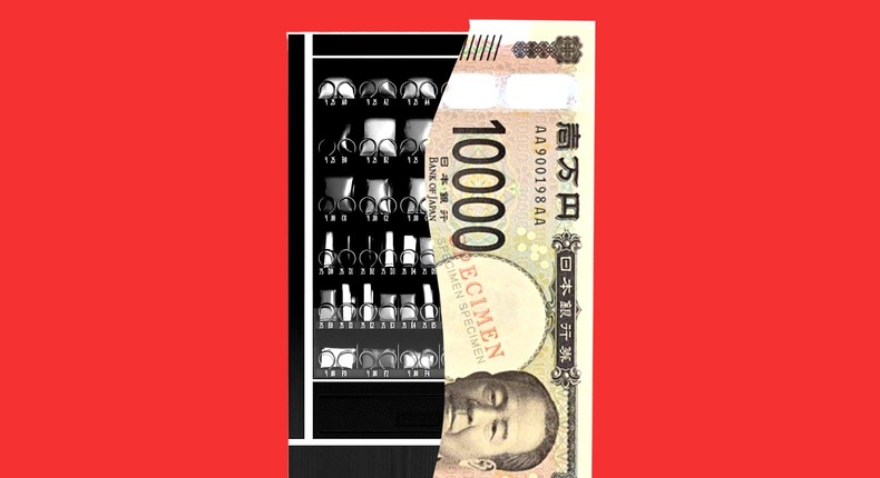 Japan's new banknotes may not work in some vending machines.Getty; Rebecca Zisser/BI