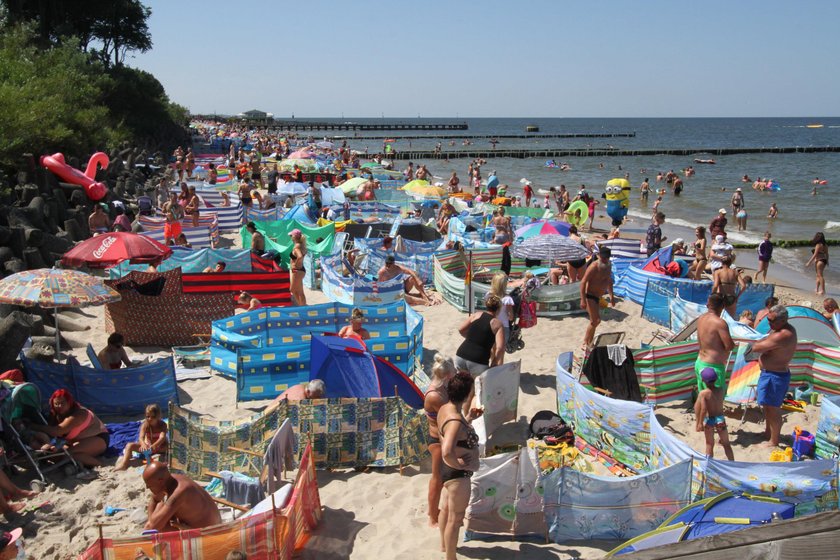 Tłok na plaży