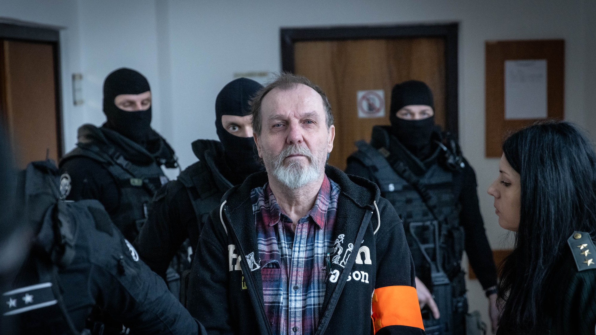 Atentátnik Juraj C. na Okresnom súdu Trenčín