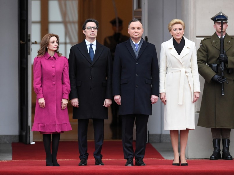 Elizabeta Pendarovska Stevo Pendarovski Andrzej Duda Agata Kornhauser-Duda