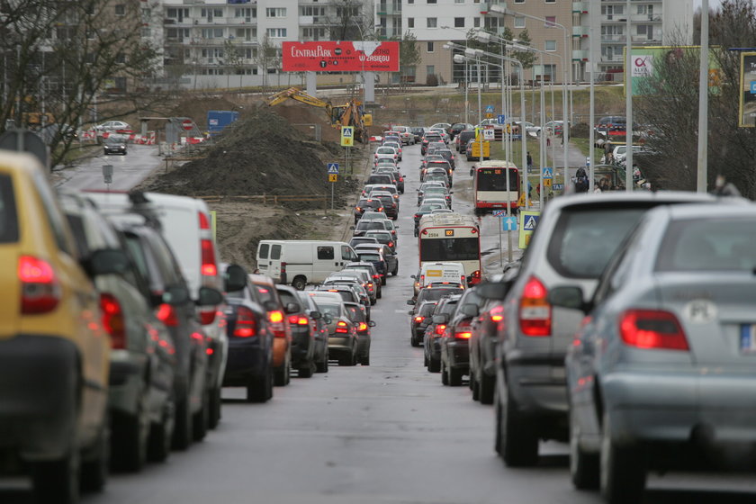 gdańska Morena stoi w Korkach