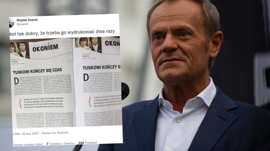 "Gazeta Polska" dwa razy wydrukowała ten sam tekst o Donaldzie Tusku