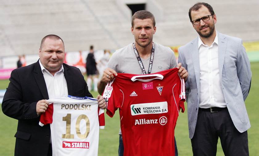 Już sześć lat temu Lukas Podolski deklarował swoją miłość do Górnika Zabrze na jego obiekcie