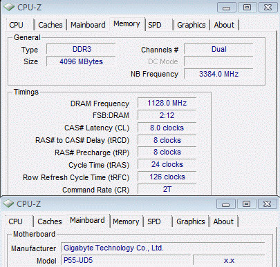 Podkręcanie pamięci to bardzo mocna strona GA-P55-UD5 – poziom DDR3 2250 MHz budzi respekt 