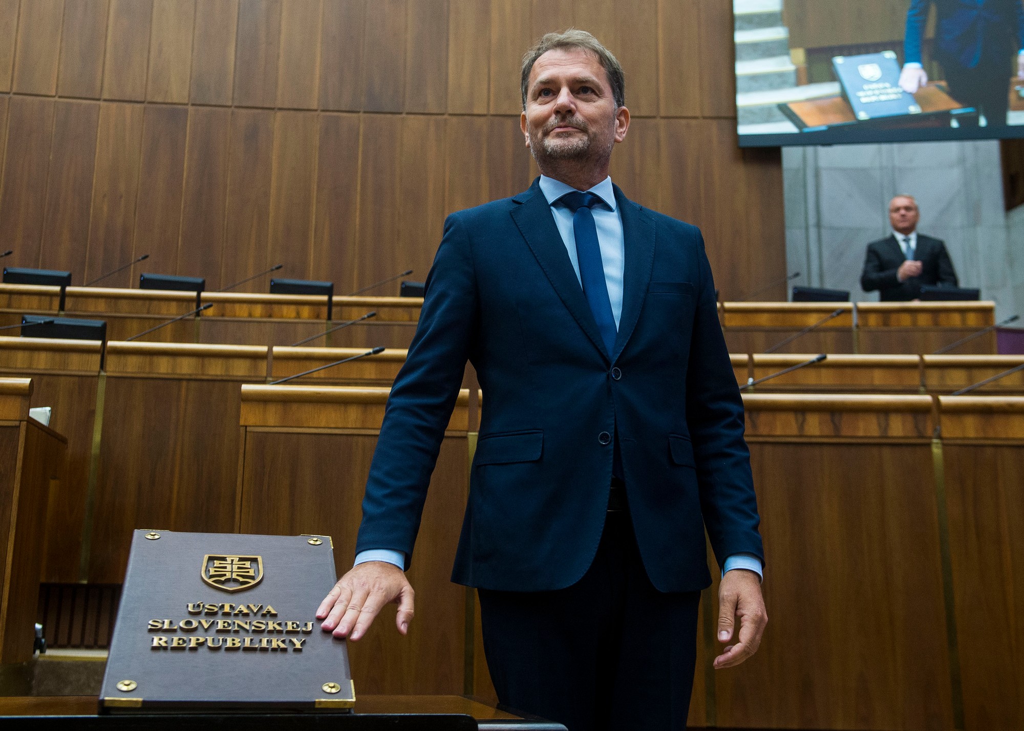 Igor Matovič (koalícia OĽaNO a priatelia, Kresťanská únia a Za ľudí) skladá poslanecký sľub počas ustanovujúcej schôdze Národnej rady Slovenskej republiky.