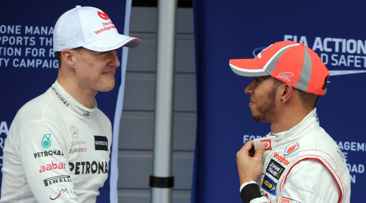 Schumacher és Hamilton /Fotó: AFP