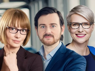 Od lewej: Kasia Pieniądz, inwestorka, wiceprezeska Swiss-Polish Blockchain Association oraz członkini zarządu Bitfold AG, Dawid Pałka, inwestor i przedsiębiorca, oraz Sylwia Machnik-Kochan, VP Sales na region EMEA w HTC/Vive