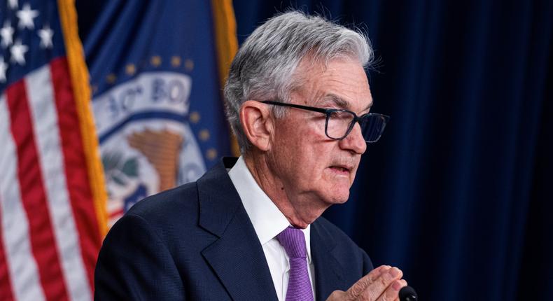 Federal Reserve Chair Jerome Powell holds a press conference in Washington, D.C., the United States, Sep. 20, 2023.Aaron Schwartz/Xinhua via Getty Images