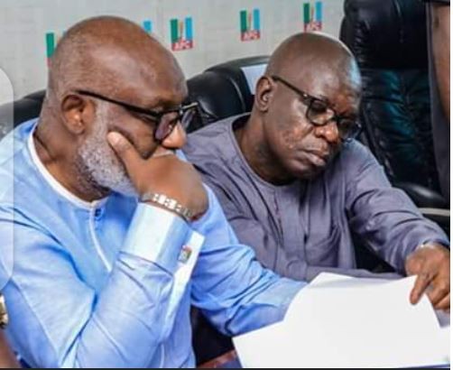 Governor Rotimi Akeredolu and hus Deputy, Agboola Ajayi (SaharaReporters)