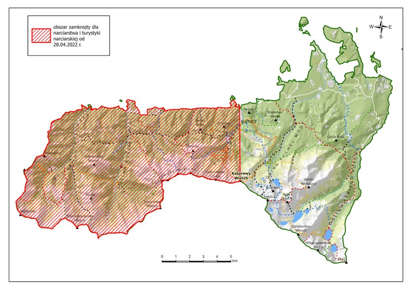 Obszar Tatr zamknięty dla narciarzy od 28 kwietnia 2022 r.