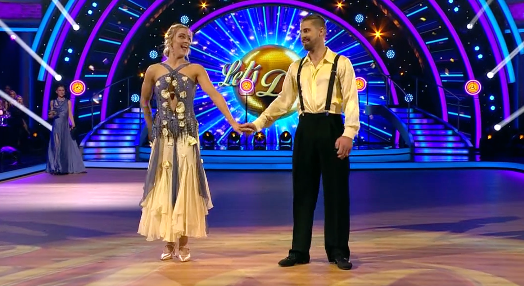 Slovenský cyklista Peter Sagan v šou Let's Dance s tanečnou partnerkou Eliškou.