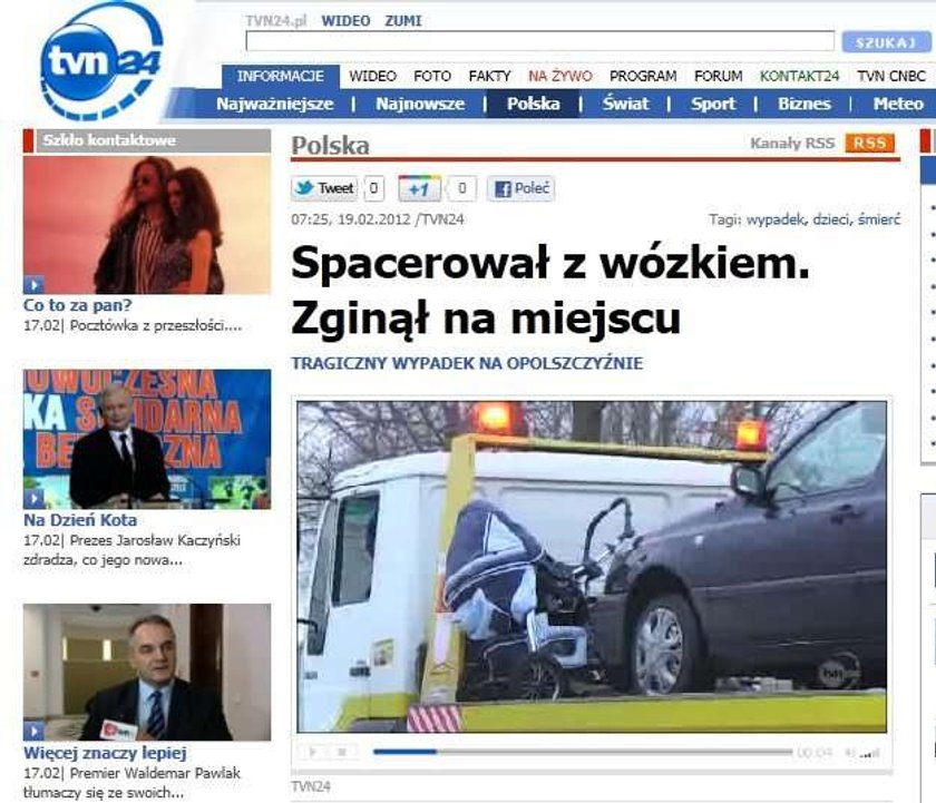 Tragiczny spacer. Samochód wjechał w wózek z dzieckiem