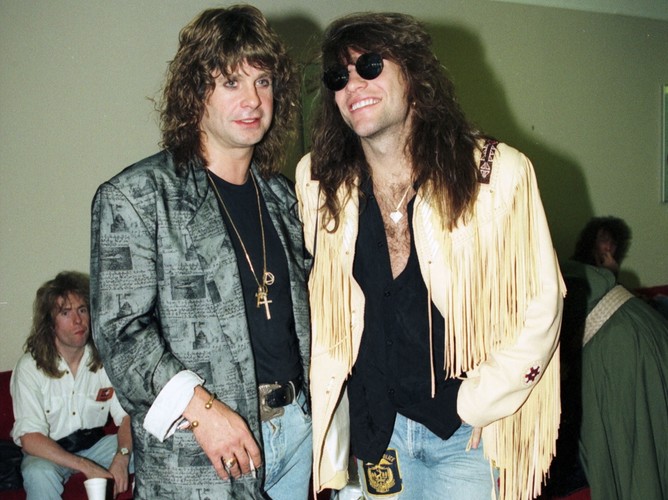 Ozzy Osbourne i Jon Bon Jovi w 1989 roku