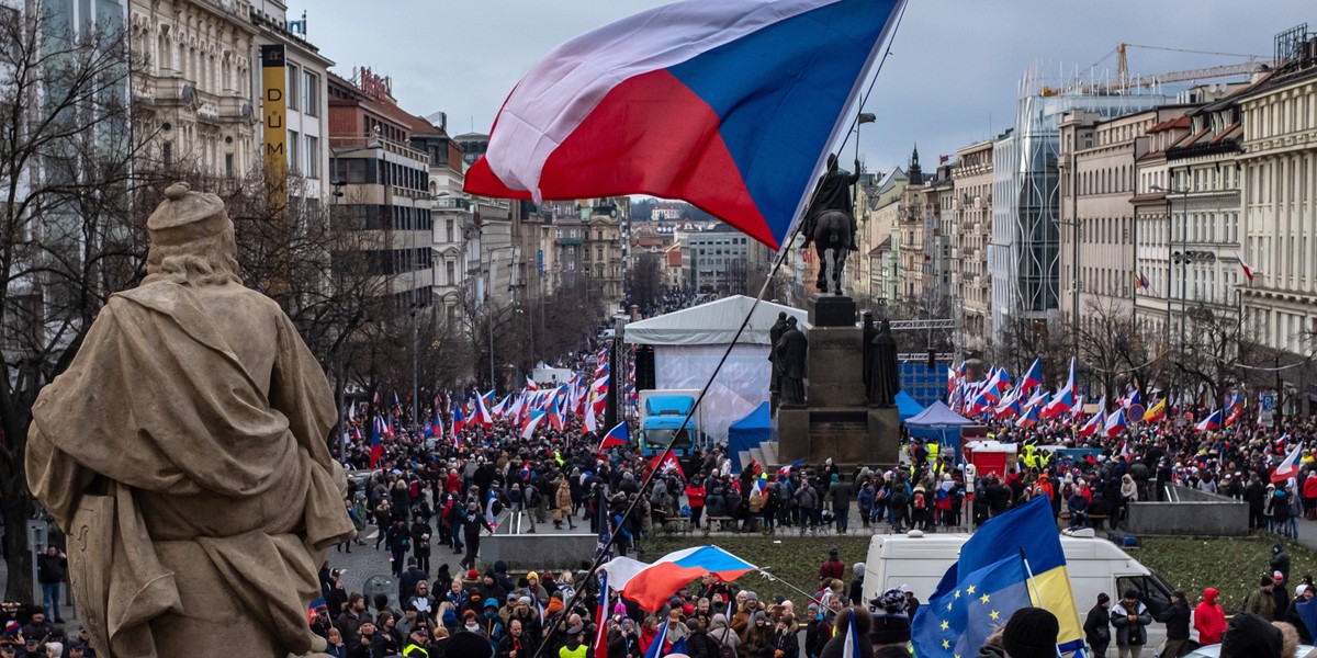 W sobotę przez ulice Pragi przeszła antyrządowa demonstracja.