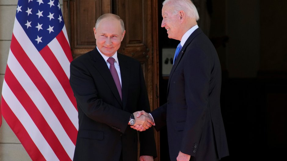 Prezydent Rosji Władimir Putin i prezydent USA Joe Biden