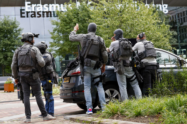 Akcja policji w Rotterdamie