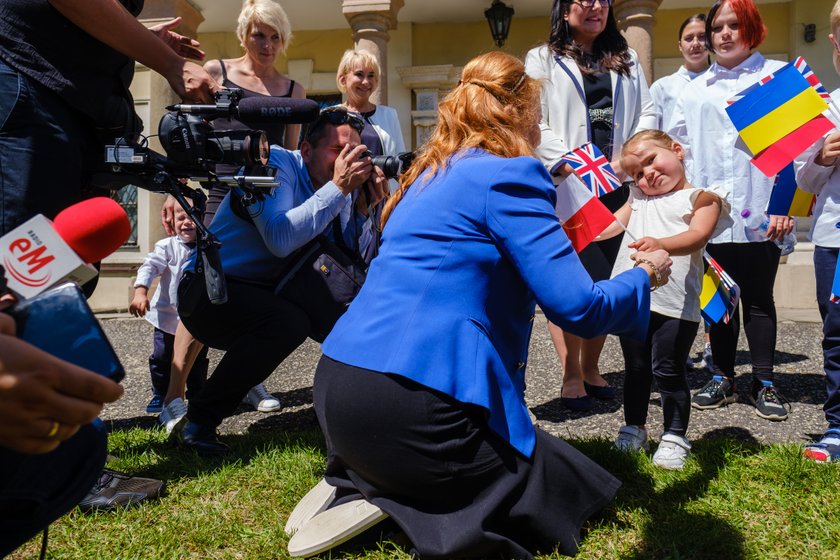 Sarah Ferguson odwiedziła w Będzinie ukraińskich uchodźców