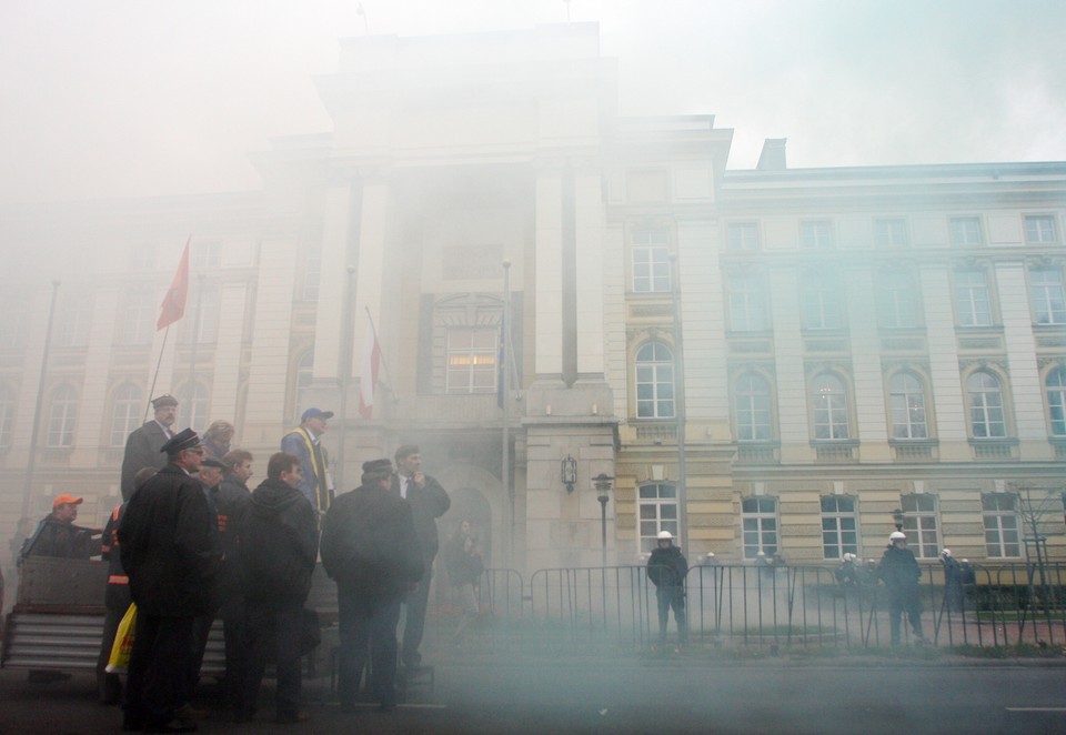 WARSZAWA ZWIĄZKI PROTEST EMERYTURY