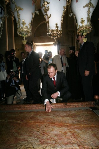 Premier w Bazylice Grobu Pańskiego