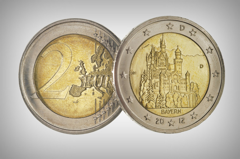 Zamek Neuschwanstein na monecie 2 euro