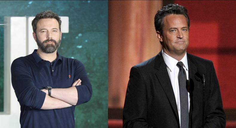 Ben Affleck and Matthew Perry (are two celebrities whose purported interactions were leaked online by people they matched with on dating apps.
