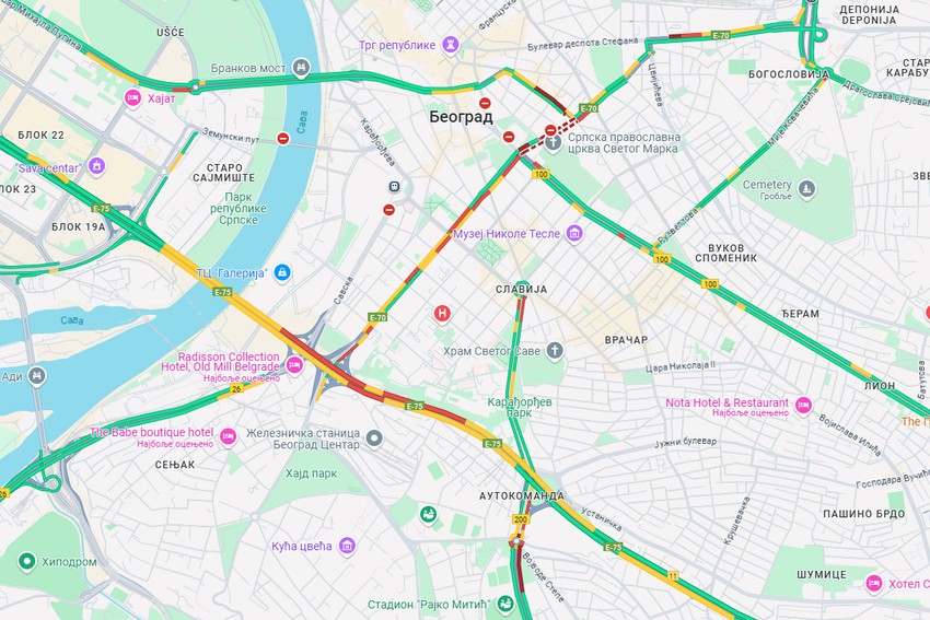 Gužve u Beogradu posle praznika