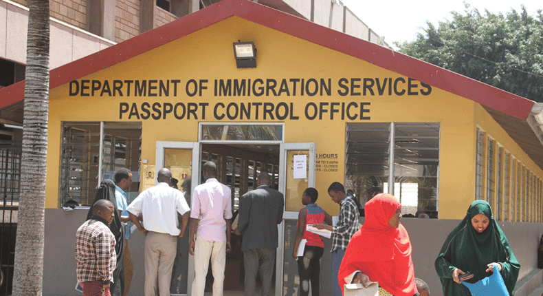 People queing at Immigration Department