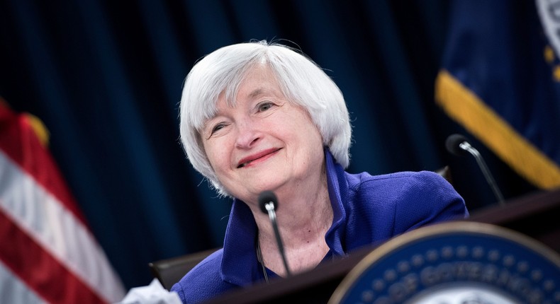 Former Federal Reserve Chair Janet Yellen.