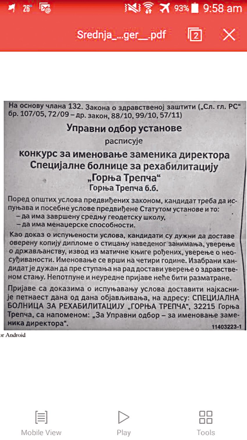 Vlasnici zadovoljni radom geometra: Oglas iz 2010.