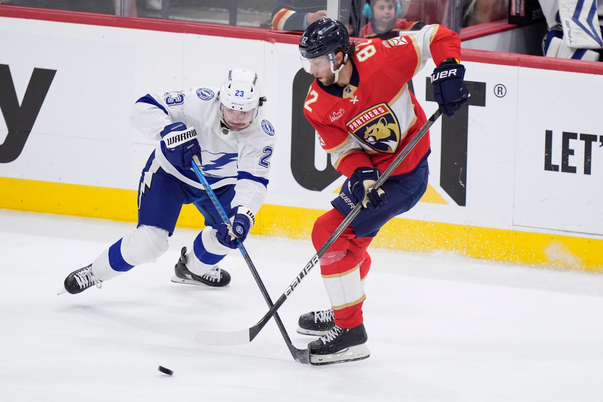 Zápas play-off NHL: Florida Panthers - Tampa Bay Lightning.