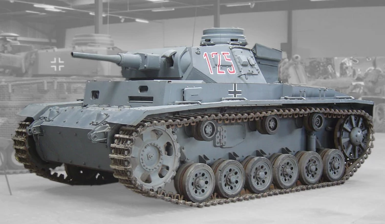 Czołg PzKpfw III Ausf. H w Musée des Blindés, Saumur